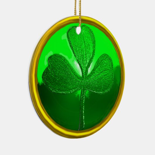 Shamrock detail van SAINT PATRICK'S CELTIC HEART Keramisch Ornament (Rechts)