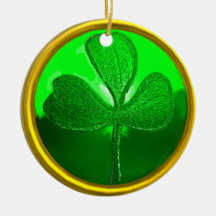Shamrock detail van SAINT PATRICK'S CELTIC HEART Keramisch Ornament