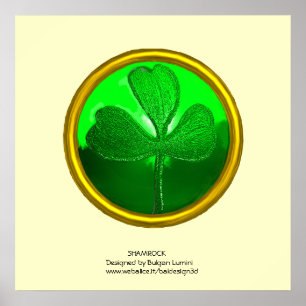 Shamrock detail van SAINT PATRICK'S CELTIC HEART Poster