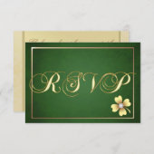 Shamrock d'or Celtic St Patrick's Day Rsvp (Devant / Derrière)
