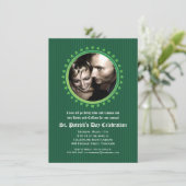 Shamrock Double Porthole St Patricks Day Party Kaart (Staand voorkant)