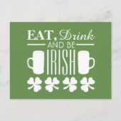 Shamrock en Beer Briefkaart (Voorkant)