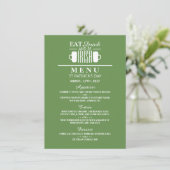 Shamrock en bier Ierse St Patrick's Day Menu Kaart (Staand voorkant)