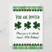 Shamrock en Four Leaf Clover Kaart (Voorkant)