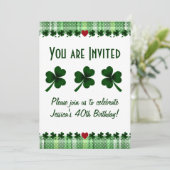 Shamrock en Four Leaf Clover Kaart (Staand voorkant)