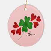Shamrock en harten keramisch ornament (Links)