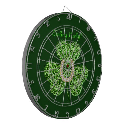 Shamrock en Hoefijzer Dart Board Dartbord (Voorkant Links)