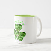 Shamrock- en Hoefijzer-Mok Tweekleurige Koffiemok (Voorkant rechts)
