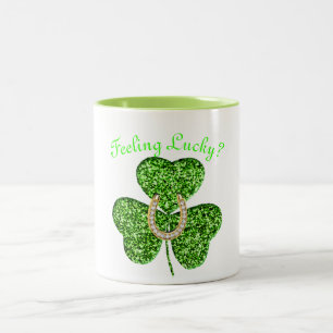 Shamrock- en Hoefijzer-Mok Tweekleurige Koffiemok