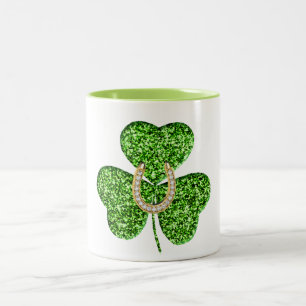 Shamrock- en Hoefijzer-Mok Tweekleurige Koffiemok
