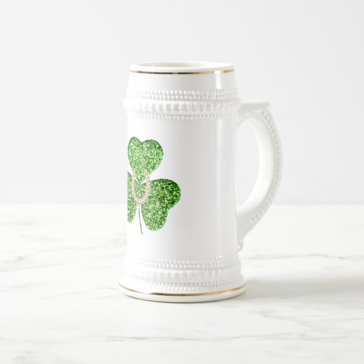 Shamrock en Hoefijzer Stein Mok (Voorkant rechts)