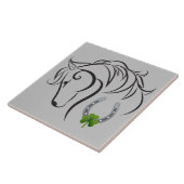 Shamrock en Hoefijzer Tegeltje (Zijkant)