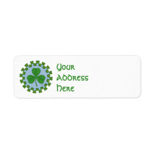 Shamrock en Knotwork Etiket
