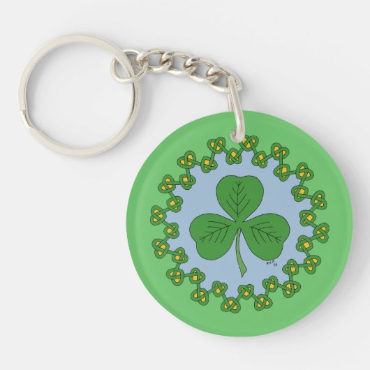 Shamrock en Knotwork Sleutelhanger (Voorkant)