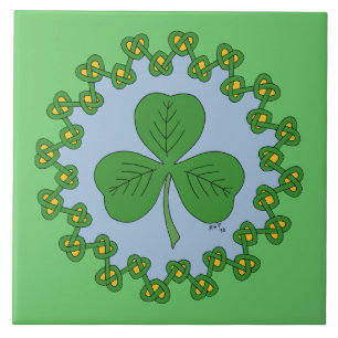 Shamrock en Knotwork Tegeltje