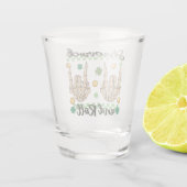 Shamrock en Roll Hand Skeleton Shot Glas (Achterkant)