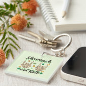 Shamrock en Roll Hand Skeleton Sleutelhanger (Voorkant Rechts)