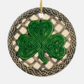 Shamrock Et Céltic Knots Ornement Beige (Dos)