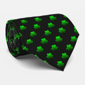 Shamrock Fade Green Black St.Patrick's Day Cravate (Roulé)
