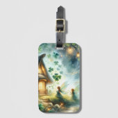 Shamrock Fairy Cottage Glow Bagagelabel (Voorkant (verticaal))