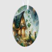 Shamrock Fairy Cottage Glow Ornament (voorkant)