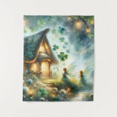 Shamrock Fairy Cottage Glow Wandkleed (Voorkant)