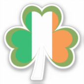 Shamrock Flag in Ierland Sticker (Voorkant)