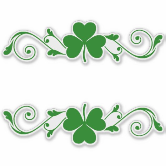 Shamrock Garlands Sticker (Voorkant)