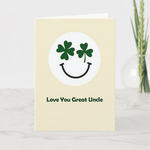 Shamrock Glimlach Oom Kaart