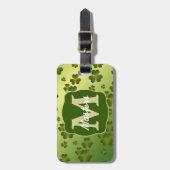 Shamrock Glow Monogram Bagagelabel (Voorkant verticaal)