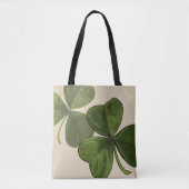 Shamrock Graphical Spring Green op Custom Cream Tote Bag (Voorkant)