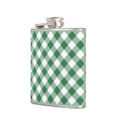 Shamrock Green and White Check Gingham Hip Flask Heupfles (Links)