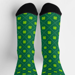 Shamrock Green Argyle Pattern Sokken