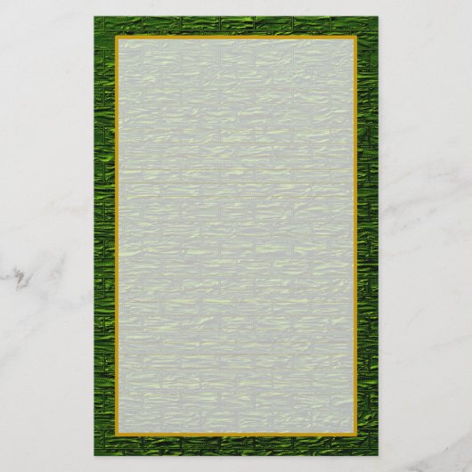 Shamrock Green Brick Fine Lined Stationery Briefpapier (Voorkant)