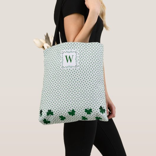 Shamrock Green Canvas tas All-Over-Print (Dichtbij)