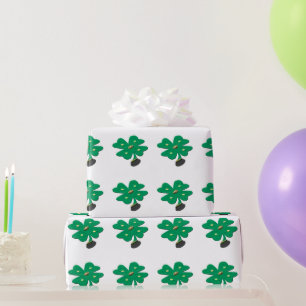 Shamrock Green Clover Cadeaupapier
