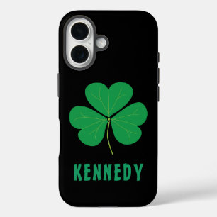 Shamrock Green Clover Ireland Celtic Irish Name iPhone 16 Hoesje