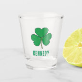 Shamrock Green Clover Ireland Celtic Irish Name Shot Glas (Voorkant)