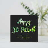 Shamrock Green Clovers Pattern Happy St. Patrick Feestdagenkaart (Staand voorkant)