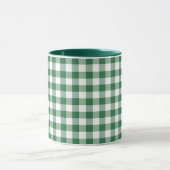 Shamrock Green en White Check Gingham Mok (Midden)
