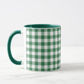 Shamrock Green et blanc Check En vichy Mug (Gauche)