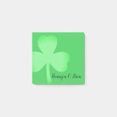 Shamrock Green Modern Script Monogramed Name 3x3 Post-it® Notes (Voorkant)