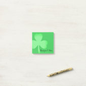 Shamrock Green Modern Script Monogramed Name 3x3 Post-it® Notes (Op bureau)