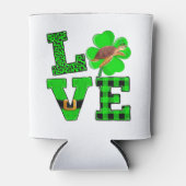 Shamrock Green Plaid Love Sea Turtle St Patrick'S Blikjeskoeler (Voorkant)