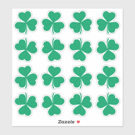 Shamrock Green St. Patrick's Day Irish Sticker (Vel)