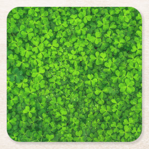 Shamrock green, St. Patrick's Day, Vierkante Kartonnen Onderzetter