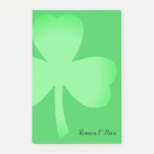 Shamrock Groen Modern Script Monogrammed Naam 4x6 Post-it® Notes (Voorkant)
