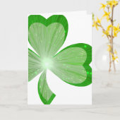Shamrock grote 'Jouw tekst' kaart wit (Gele Bloem)