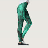 Shamrock Grunge Texturé Spandex Leggings (Droite)