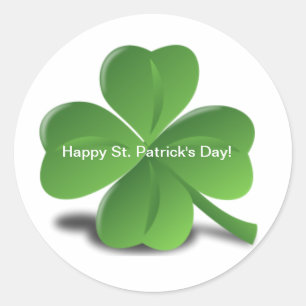 Shamrock Happy St. Patricks Dag Eenvoudige Klaver Ronde Sticker